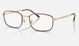 Ray-Ban RX6533 — Havana on Arista Gold — quarter view