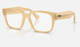 Ray-Ban Laurene RX7256F — Transparent Beige — quarter view