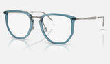 Ray-Ban RX4451V — Transparent Blue — quarter view