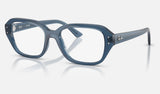 Ray-Ban Shea RX7258 — Light Blue — quarter view