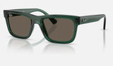 Ray-Ban Junior RJ9196S — Transparent Green / Brown — quarter view