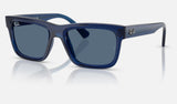 Ray-Ban Junior RJ9196S — Transparent Blue / Dark Blue — quarter view