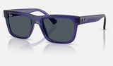 Ray-Ban Junior RJ9196S — Transparent Violet / Dark Grey — quarter view