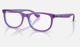 Ray-Ban Junior RY1642 — Transparent Violet & Light Blue — quarter view