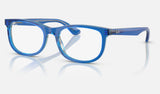 Ray-Ban Junior RY1642 — Transparent Blue & Grey — quarter view