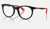 Ray-Ban Junior RY9082V — Matte Black — quarter view