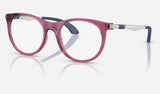 Ray-Ban Junior RY9082V — Transparent Violet — quarter view