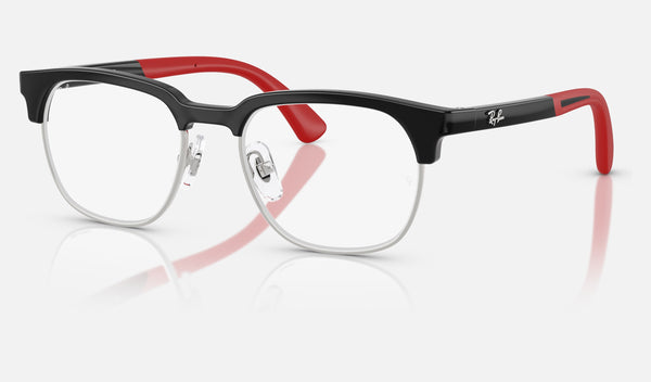 Ray-Ban Junior RY1641 — Black on Silver — quarter view