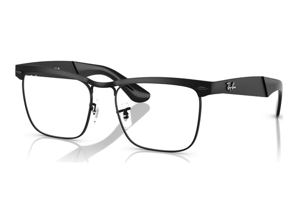 Ray-Ban Wayfarer Deluxe RX3875V — Matte Black — quarter view