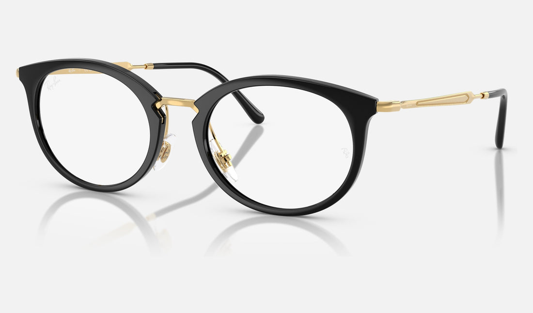 Ray-Ban RX7255 — Black — quarter view