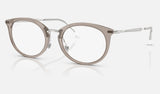 Ray-Ban RX7255 — Transparent Grey — quarter view