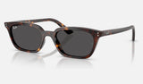 Ray-Ban Zaya RB4456 — Havana / Dark Grey — quarter view