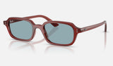 Ray-Ban Zuri RB4455 — Rosty Brown / Blue — quarter view