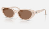 Ray-Ban RB4457D — Opal Beige / Dark Brown — quarter view