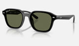 Ray-Ban RB4458D — Black / Dark Green Polarized — quarter view