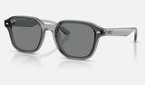 Ray-Ban RB4458D — Transparent Grey / Dark Grey — quarter view