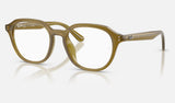 Ray-Ban RX7259D — Transparent Olive Green — quarter view