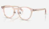 Ray-Ban RX5443D — Transparent Light Brown — quarter view