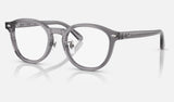 Ray-Ban RX5443D — Transparent Grey — quarter view