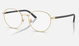 Ray-Ban RX6538D — Pale Gold — quarter view