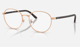 Ray-Ban RX6538D — Rose Gold — quarter view