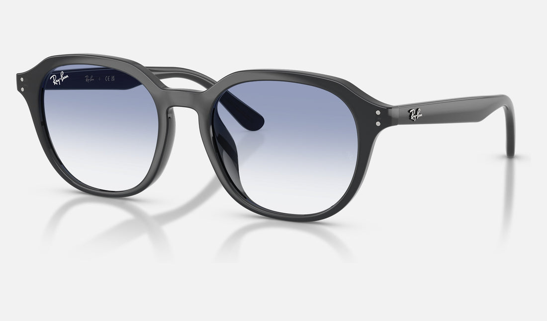 Ray-Ban RB4459D — Opal Grey / Clear Gradient Light Blue — quarter view