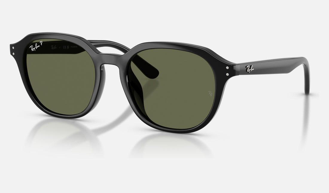 Ray-Ban RB4459D — Black / Dark Green Polarized — quarter view