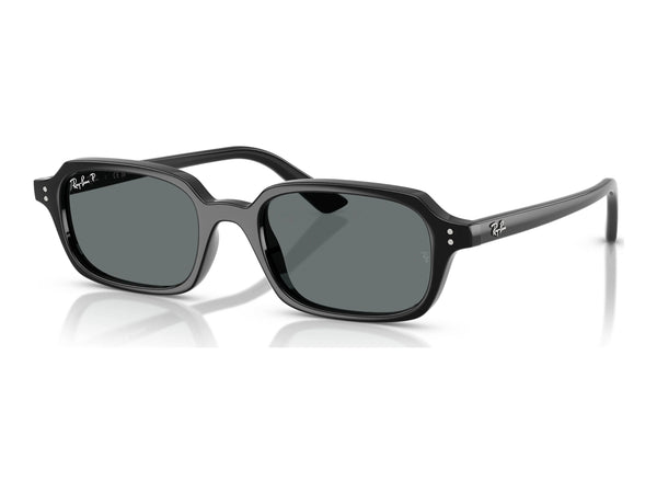Ray-Ban Zuri RB4455 — Black / Dark Grey Polarized — quarter view