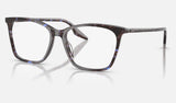 Ray-Ban RX5422 — Havana Blue Turtle — quarter view