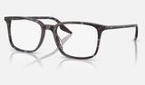 Ray-Ban RX5421 — Havana Blue Turtle — quarter view