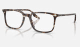 Ray-Ban RX5421 — Havana Yellow Turtle — quarter view