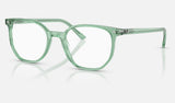 Ray-Ban Elliot RX5397 — Light Green — quarter view