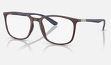 Ray-Ban RX7199 — Matte Dark Violet — quarter view