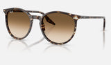 Ray-Ban RB2204 — Havana Yellow Turtle / Clear Gradient Brown — quarter view