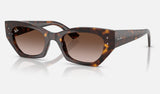 Ray-Ban Zena RB4430 — Havana / Gradient Brown — quarter view