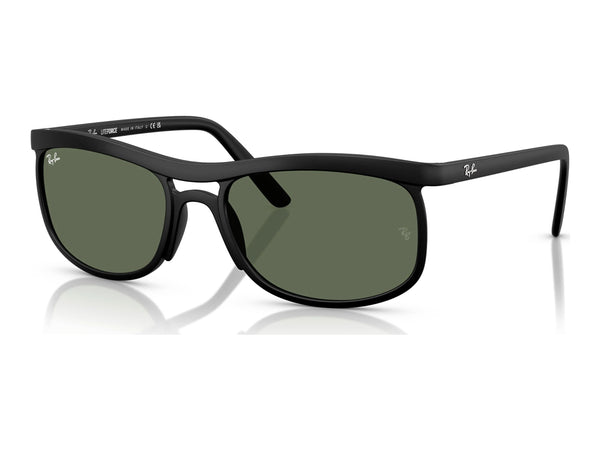 Ray-Ban RB4452 — Sand Black / Dark Green — quarter view