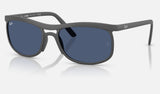 Ray-Ban RB4452 — Sand Grey / Dark Blue — quarter view