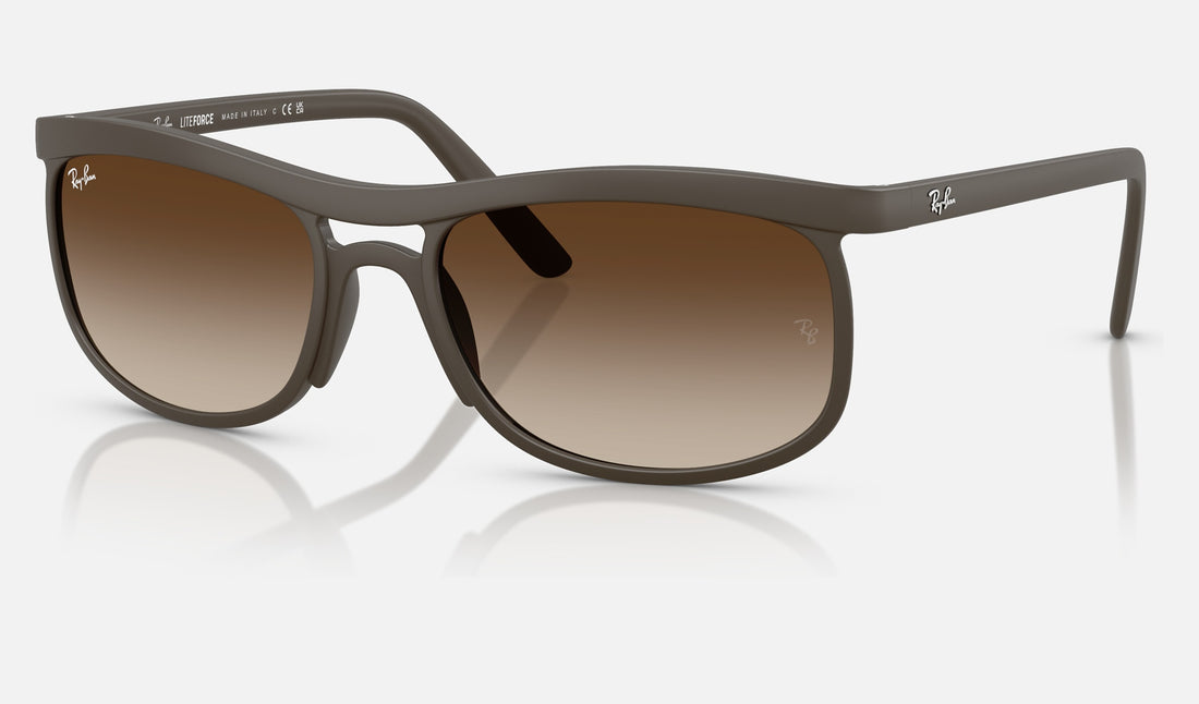 Ray-Ban RB4452 — Sand Brown / Gradient Brown — quarter view