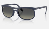 Ray-Ban RB4452 — Sand Dark Blue / Gradient Grey — quarter view