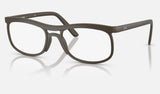 Ray-Ban RX7254 — Sand Brown — quarter view