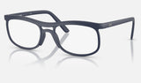 Ray-Ban RX7254 — Sand Dark Blue — quarter view