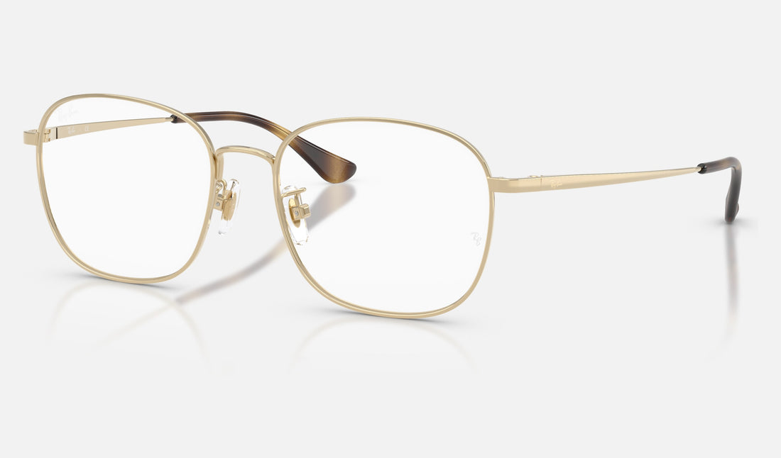 Ray-Ban RX6418D — Pale Gold — quarter view