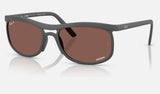 Ray-Ban RB4452CH — Sand Grey / Purple Polarized+ — quarter view