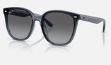 Ray-Ban RB4423D — Dark Transparent Blue / Grey Gradient Polarized — quarter view