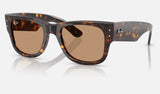 Ray-Ban Mega Wayfarer RB0840S — Havana / Brown — quarter view
