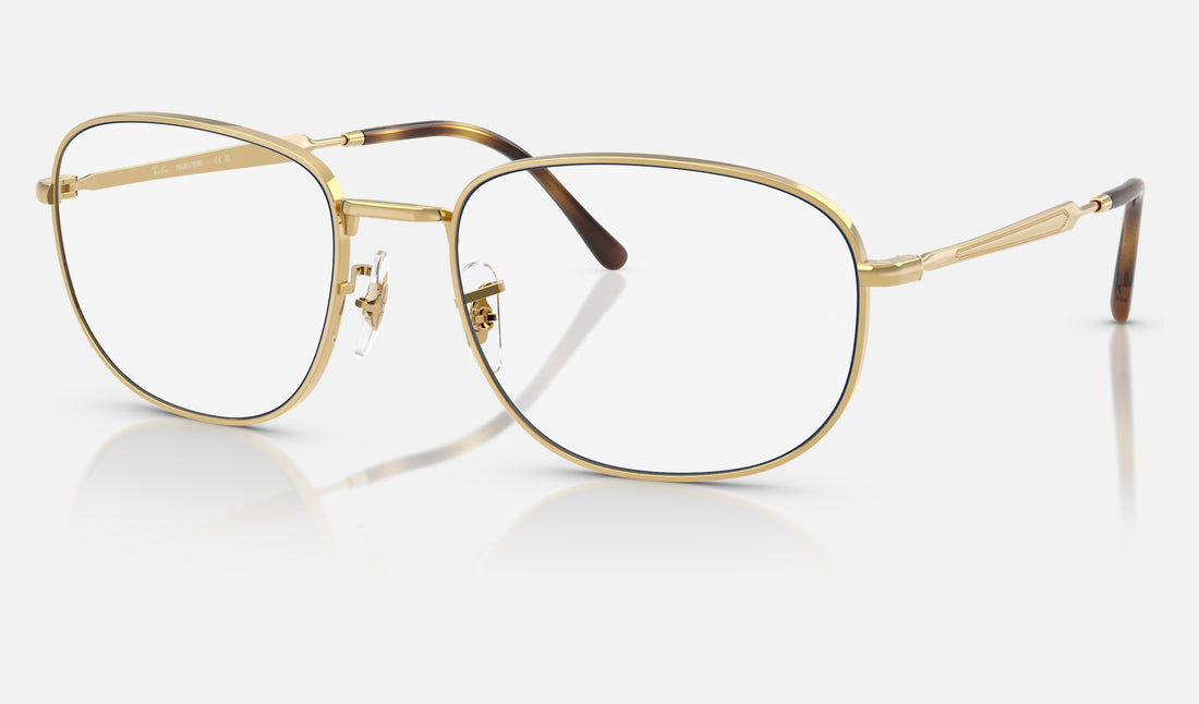 Ray-Ban RB3754 — Arista Gold / Clear/sapphire — quarter view