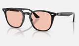 Ray-Ban RB4258F — Black / Light Pink — quarter view