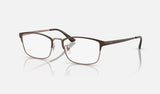 Ray-Ban RX8772D — Brown on Copper — quarter view