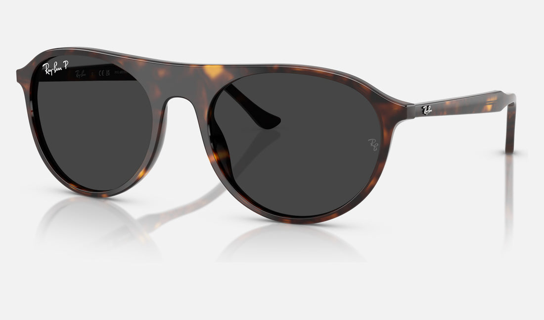 Ray-Ban RB2215 — Havana / Polarized Black — quarter view