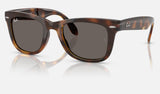 Ray-Ban Folding Wayfarer RB4105 — Havana / Dark Grey — quarter view